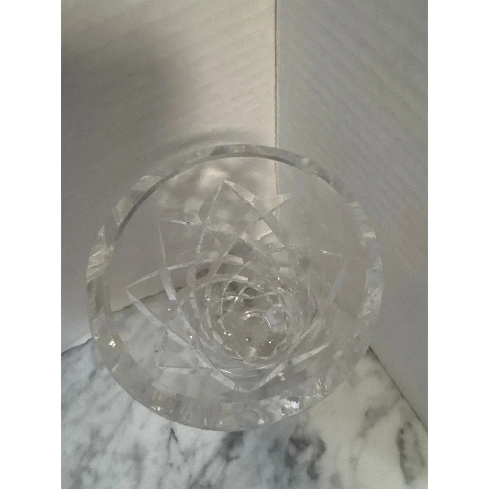Waterford Crystal Lismore 7 Inch Footed Trumpet Vase Cut Lead Glass Clear